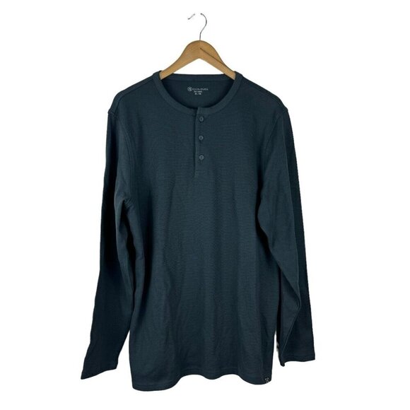 Cloudveil Mens Crew Neck Henley Gray Blue Black Cotton Long Sleeve Bundle US XL - Picture 1 of 9